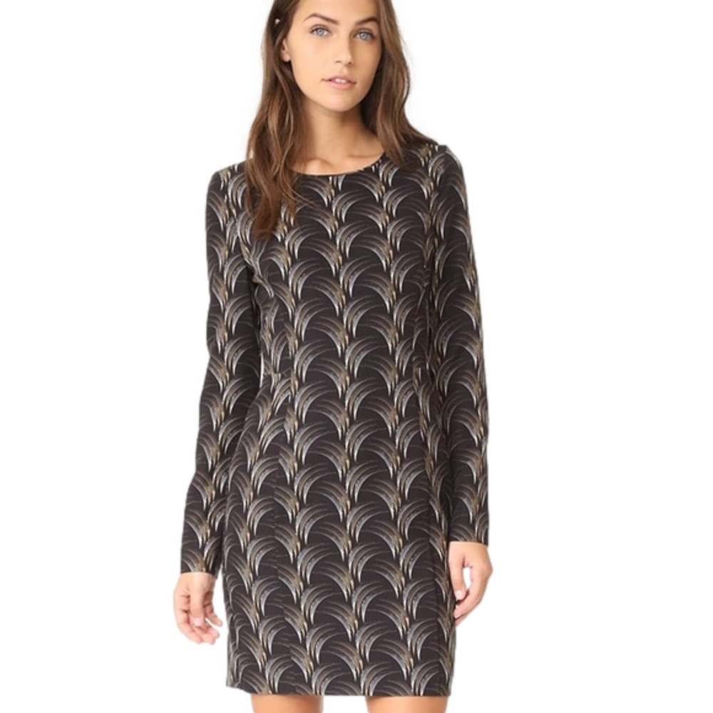 Black HALO Size 2 Fully Lined Lively Mini Moonlight Glow Sheath Dress NWT